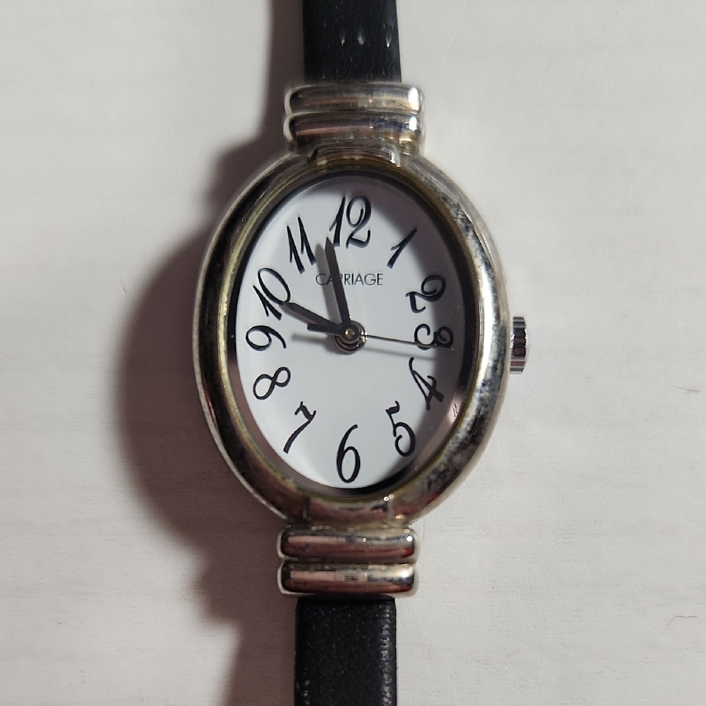 Carriage Silver and Black Watch